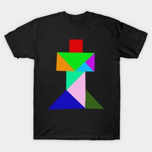 Old Spooky Tangram Cross T-Shirt